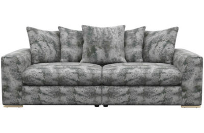 Florentine Extra Large Shimmer Fabric Sofa - Silver